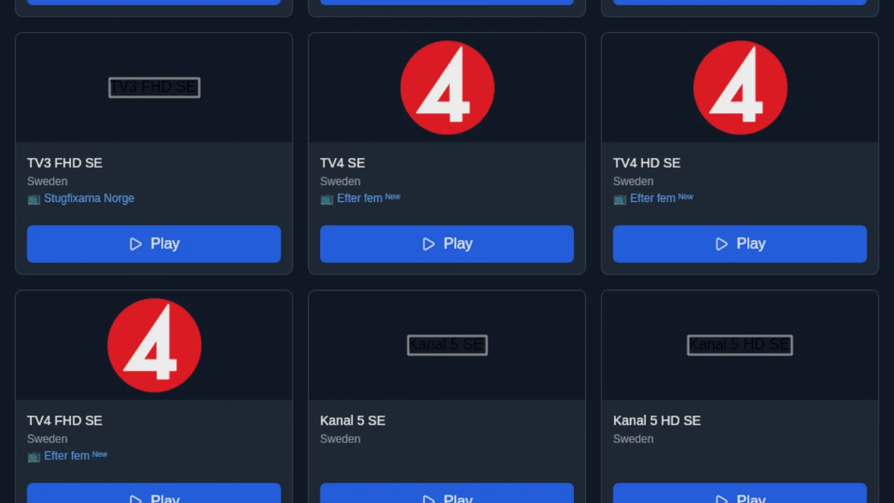 Live TV with EPG guide